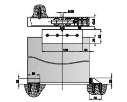 Sliding door system. "Slider" series T-966AL