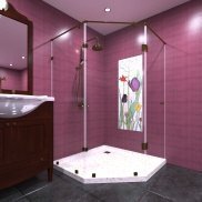 Glass shower booths